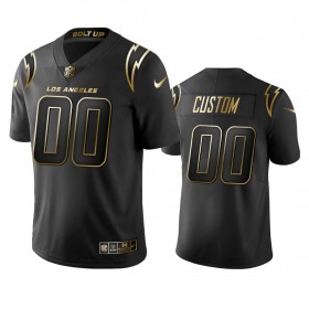 Miesten Los Angeles Chargers NFL Pelipaita Custom Golden Limited Musta